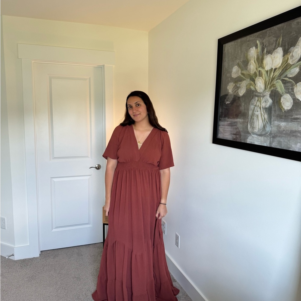Baltic Born Elegant Rust Maxi Dress Size 1X